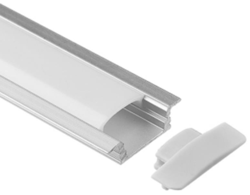 شريط إضاءة قاد لقناة الطيران 6063 ألومنيوم 17.3 × 7 مم OEM