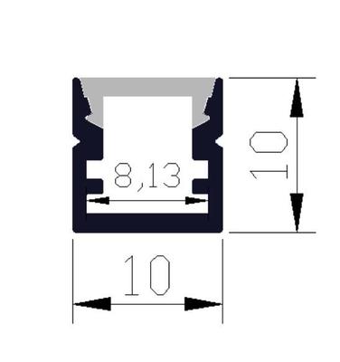 مثبطات اللهب قاد ضوء الألومنيوم الشخصي 10 X 10mm بقيادة الألومنيوم قناة